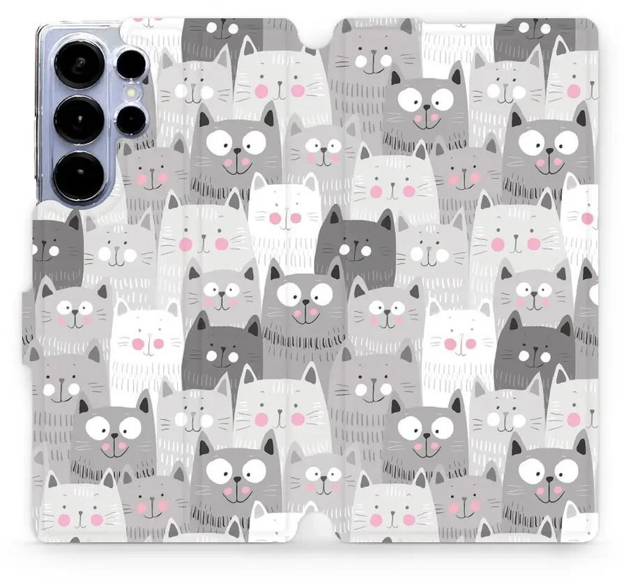 Mobiwear flip knižkové pre Samsung Galaxy S25 Ultra - Mačičky