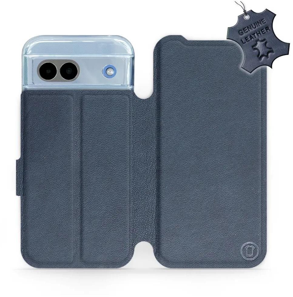 Kožené Mobiwear flip knižkové pre Google Pixel 8a 5G – Modré – L_NBS