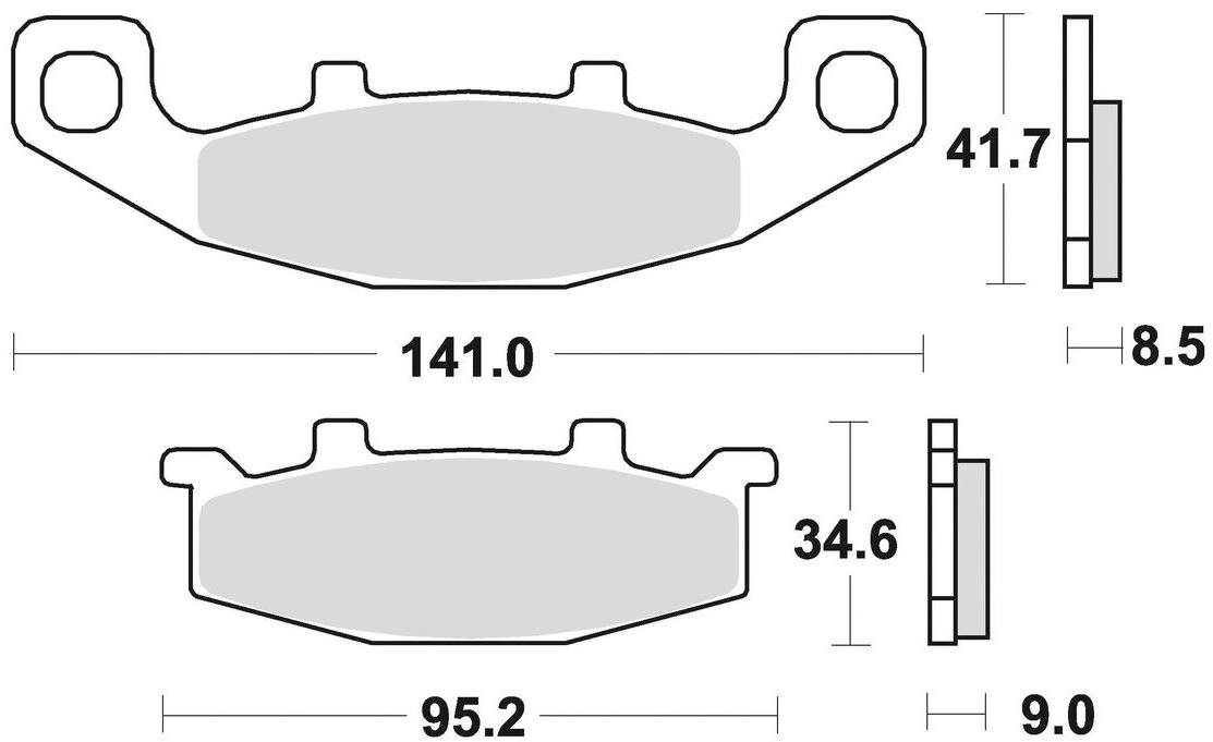 Braking brzdové doštičky (semi-metalická zmes SM1) (2ks) M501-117