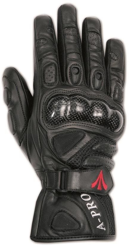 A-PRO SPOT GU-SP – čierne kožené moto rukavice ,XL