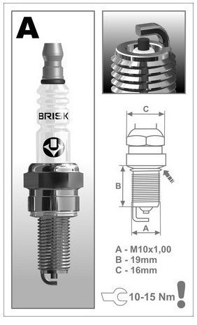 BRISK zapaľovacia sviečka AR10C rad Super