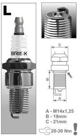 BRISK zapaľovacia sviečka LR11S rad Silver Racing