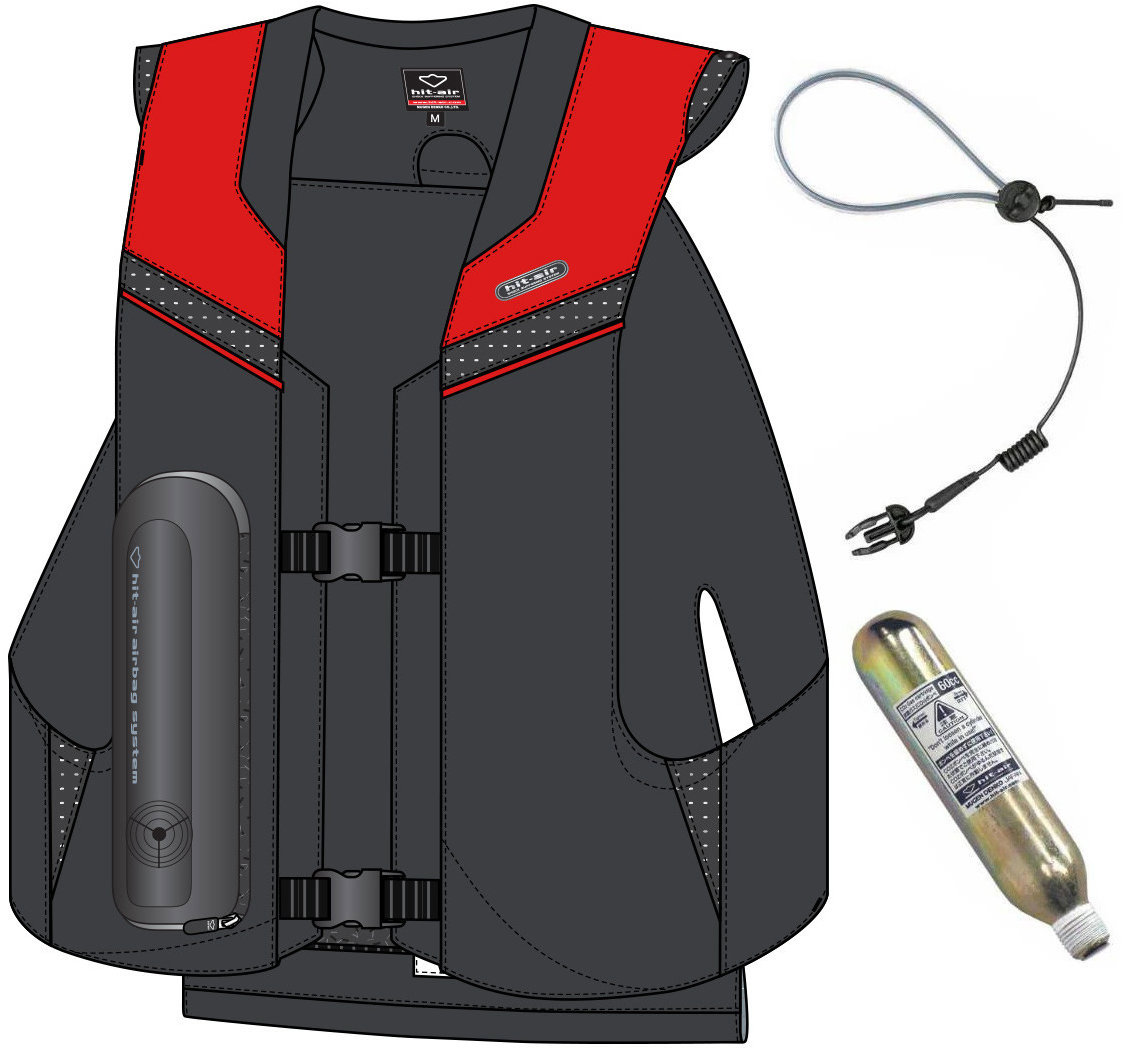 Hit-Air MLV 2 airbag vesta limitovaná edícia čierno-červená – Veľkosť: Medium (S – XL)