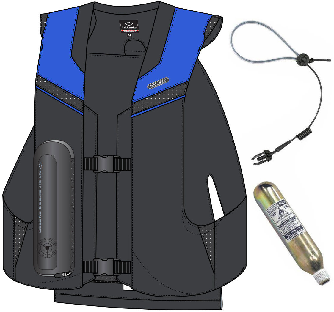Hit-Air MLV 2 airbag vesta limitovaná edícia čierno-modrá – Veľkosť: Medium (S – XL)