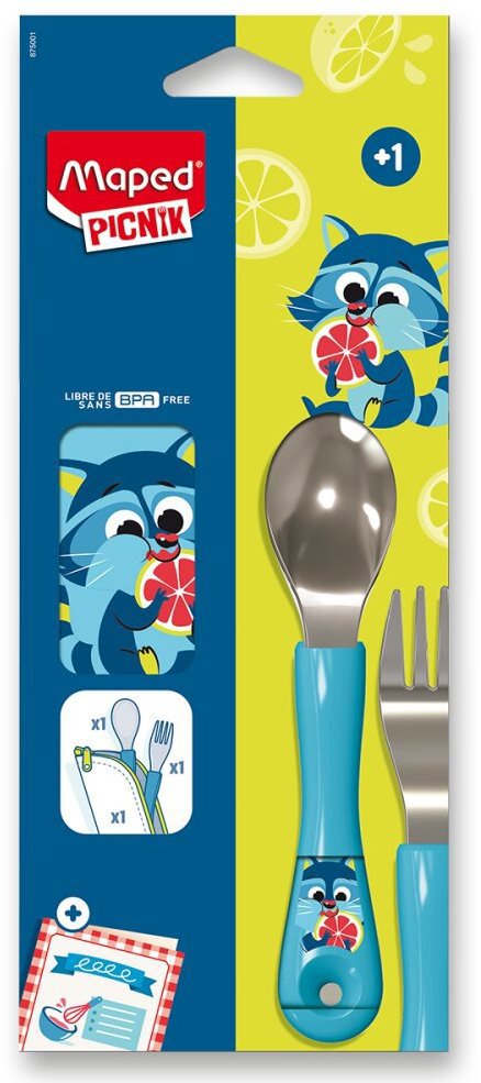 MAPED Miniz Raccoon, lyžička a vidlička