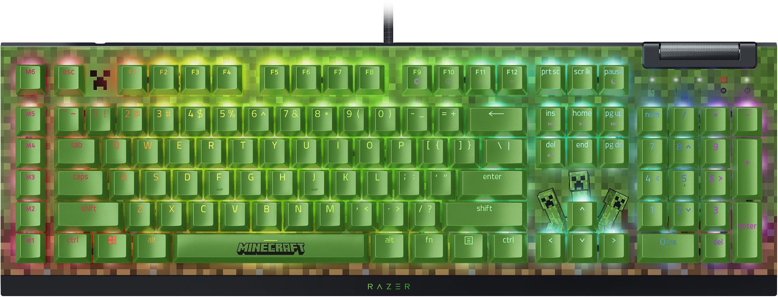 Razer BlackWidow V4 X (Green Switch) – Minecraft Ed. – US