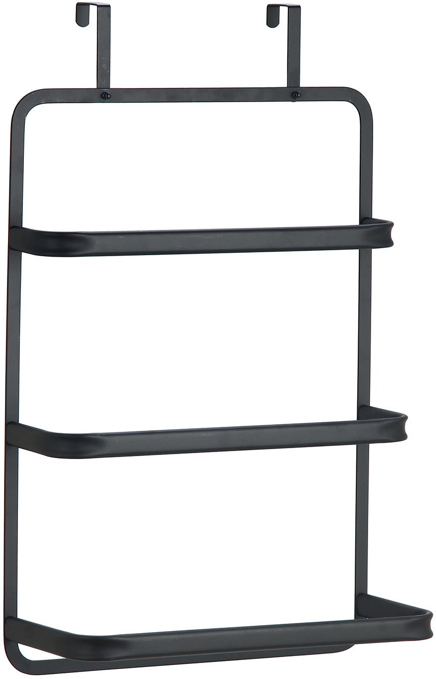 MSV závesný držiak na uteráky, čierny, oceľ, 42 cm