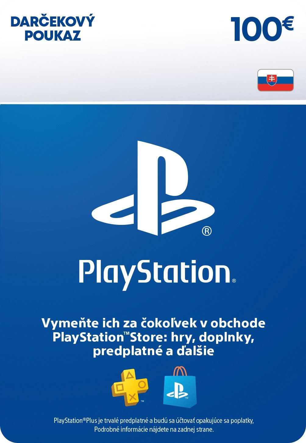 PlayStation Store – Kredit 100 EUR – SK Digital