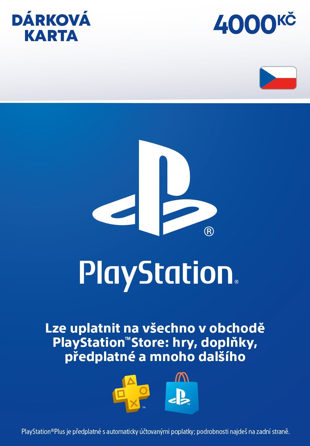 PlayStation Store - Kredit 4000 Kč - CZ Digital