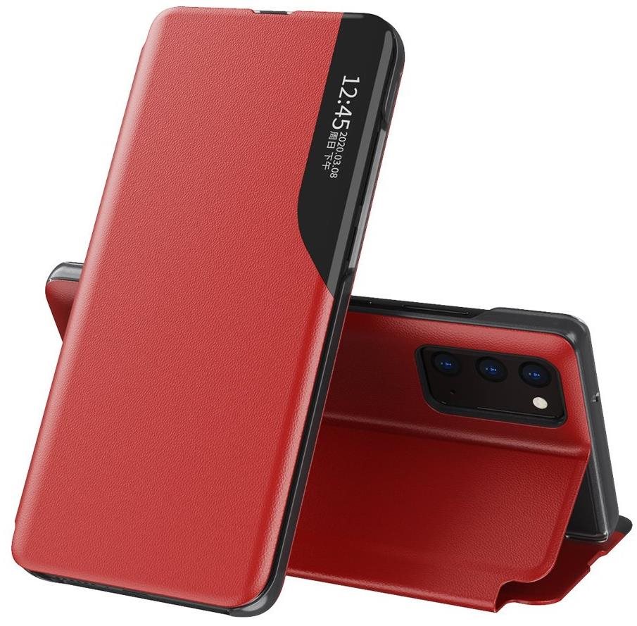 Eco Leather View knižkové puzdro na Samsung Galaxy A72, červené