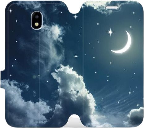 Flipové puzdro na mobil Samsung Galaxy J3 2017 – V145P Nočná obloha s mesiacom