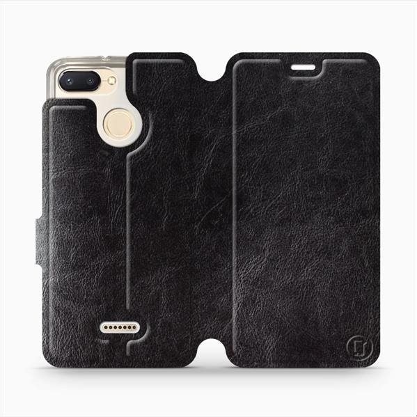Flipové puzdro na mobil Xiaomi Redmi 6 vo vyhotovení Black & Gray so sivým vnútrom