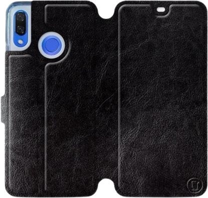 Flipové puzdro na mobil Huawei Nova 3 vo vyhotovení Black & Gray so sivým vnútrom
