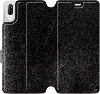 Flipové puzdro na mobil Sony Xperia L3 vo vyhotovení Black & Gray so sivým vnútrom