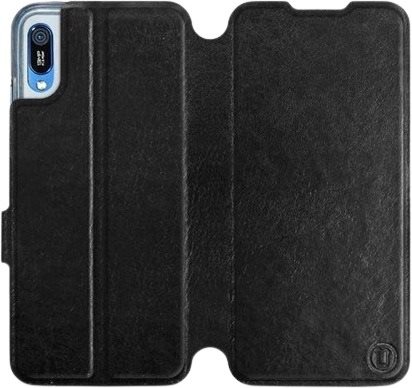 Flipové puzdro na mobil Huawei Y6 2019 vo vyhotovení Black & Gray so sivým vnútrom