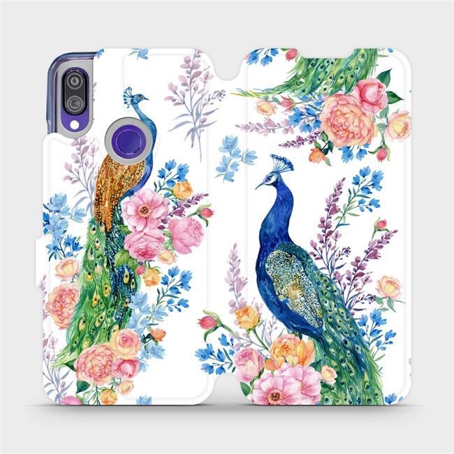 Flipové puzdro na mobil Xiaomi Redmi Note 7 – MX08S Pávy