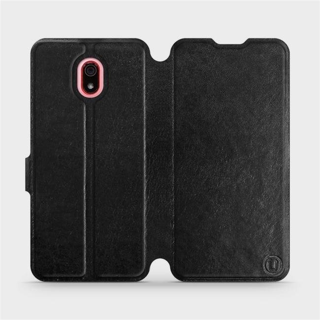 Flipové puzdro na mobil Xiaomi Redmi 8a vo vyhotovení Black & Gray so sivým vnútrom