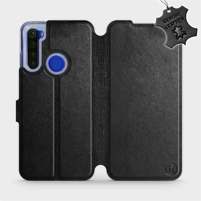 Flip puzdro na mobil Xiaomi Redmi Note 8 T – Čierne – kožené – Black Leather