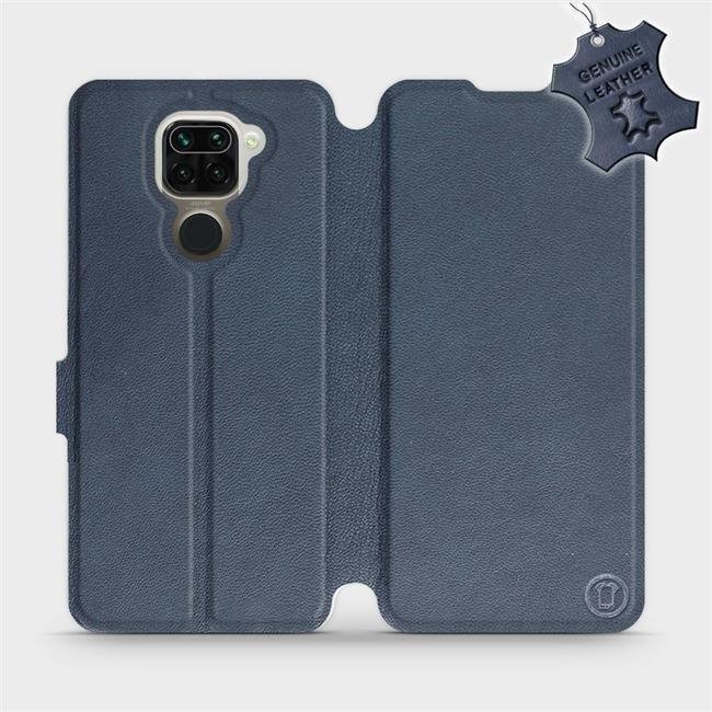 Flip puzdro na mobil Xiaomi Redmi Note 9 – Modré – kožené – Blue Leather