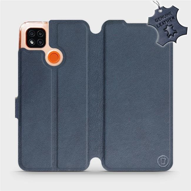 Flipové puzdro na mobil Xiaomi Redmi 9C – Modré – kožené – Blue Leather