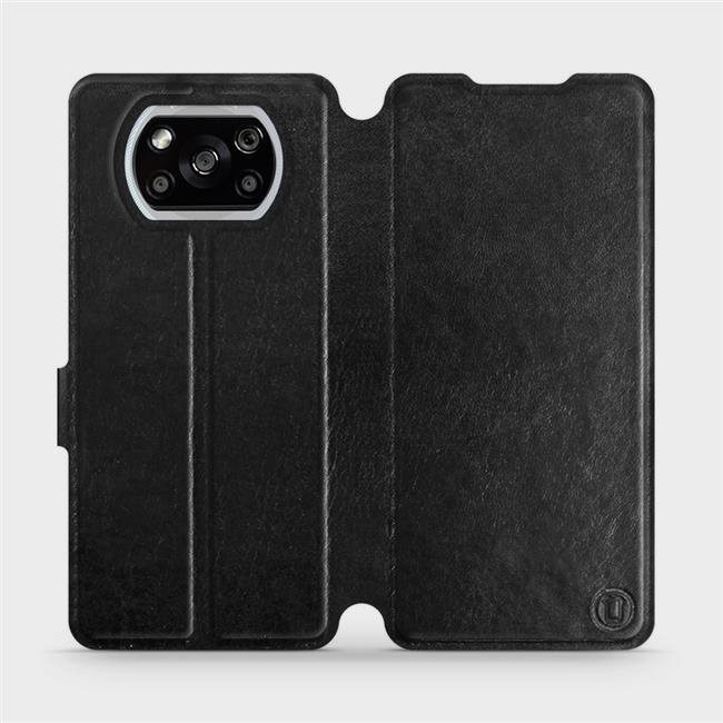 Flipové puzdro na mobil Xiaomi POCO X3 NFC vo vyhotovení Black & Gray so sivým vnútrom