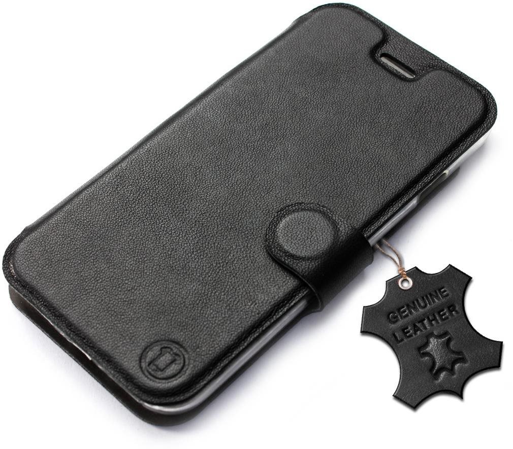 Mobiwear kožené flip puzdro pre Samsung Galaxy A52s 5G/Galaxy A52 5G – Čierne