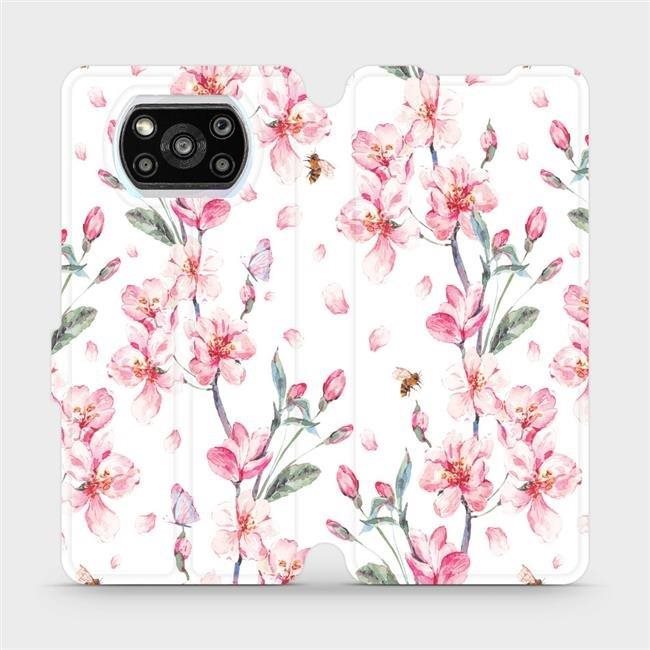 Flipové puzdro na mobil Xiaomi Poco X3 Pro – M124S Ružové kvety