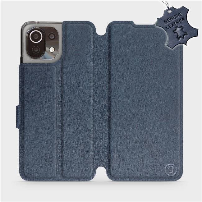 Kožené flip puzdro na mobil Xiaomi Mi 11 Lite LTE/5G – Modré – Blue Leather
