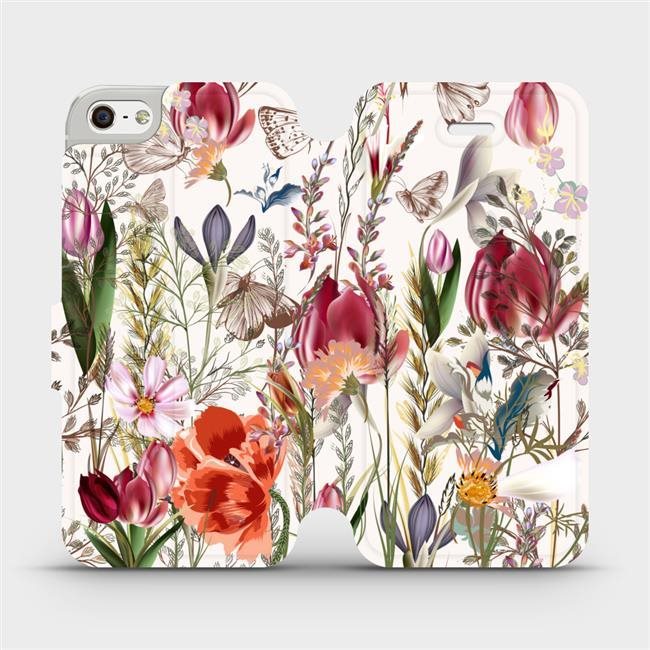 Flip puzdro na mobil Apple iPhone SE/iPhone 5/iPhone 5S – MP01S Rozkvitnutá lúka