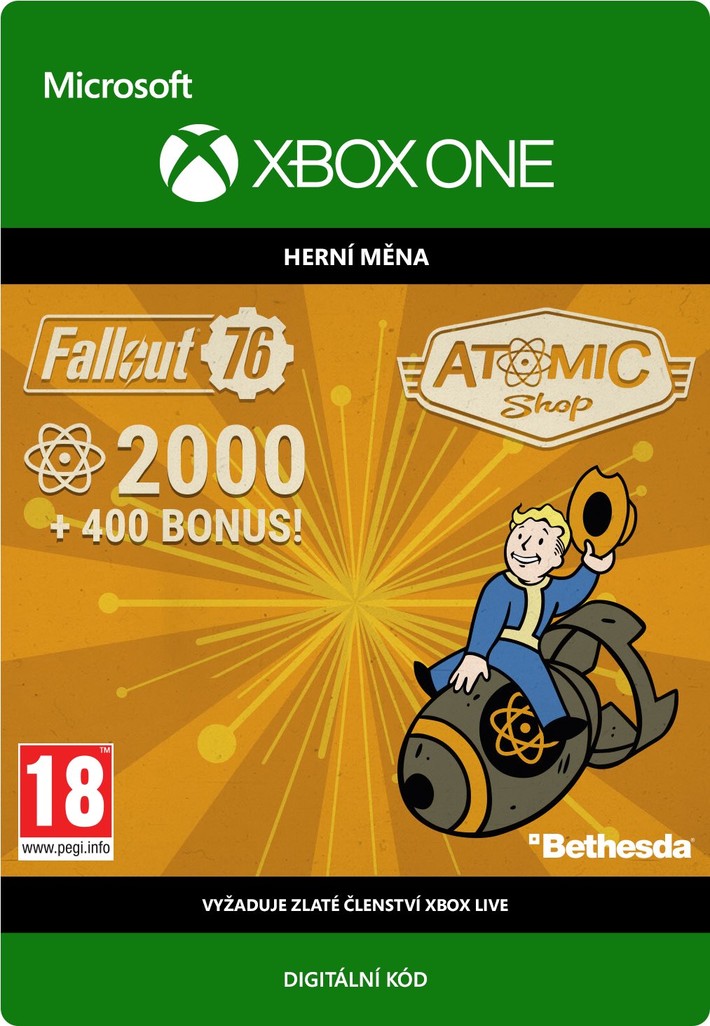 Fallout 76: 2000 Atoms – Xbox Digital