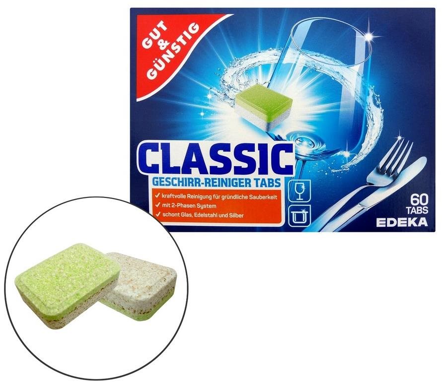 GUT UND GÜNSTIG CLASSIC Tablety do umývačky 60 ks