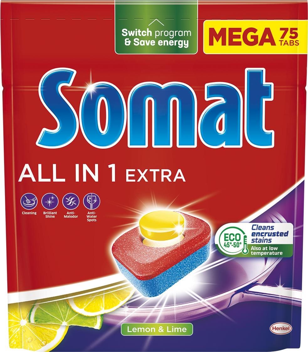 SOMAT All in 1 Extra Lemon & Lime 75 ks