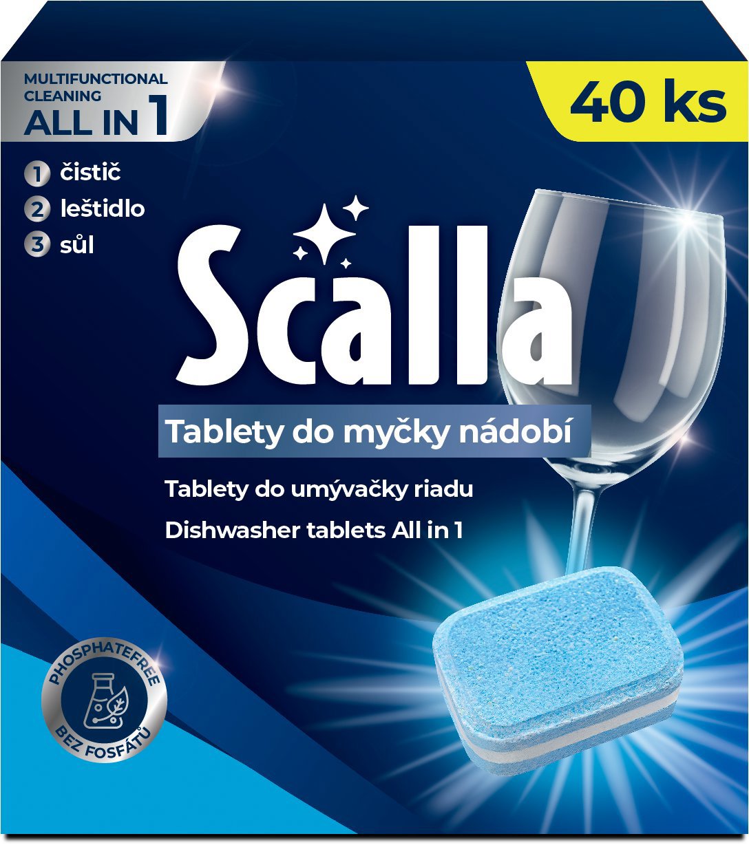 SCALLA Tablety do umývačky riadu 40 ks