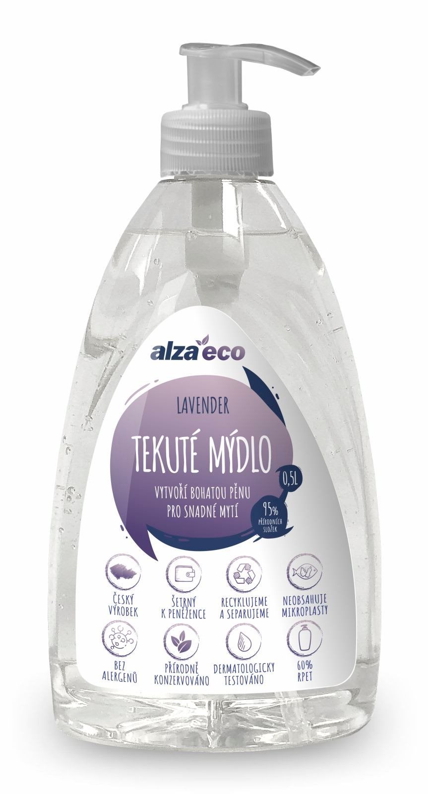 AlzaEco Tekuté mydlo Levanduľa 500 ml