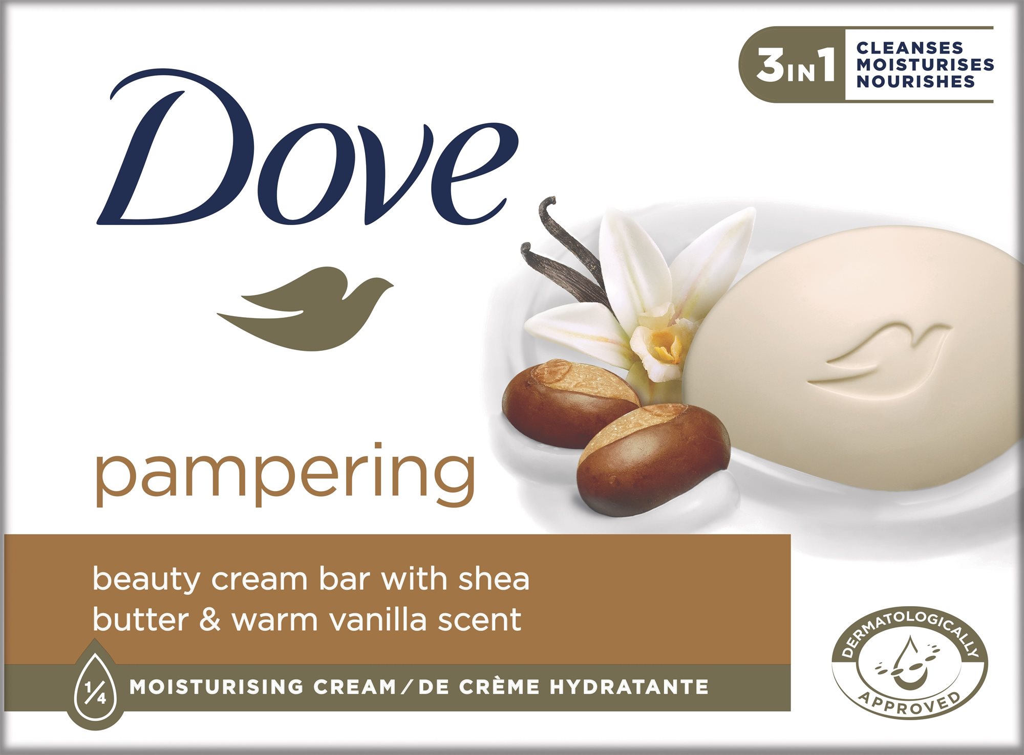 DOVE Krémová tableta na umývanie Bambucké maslo a vanilka 90 g
