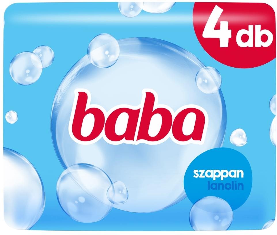 BABA mydlo s lanolínom 4× 90 g