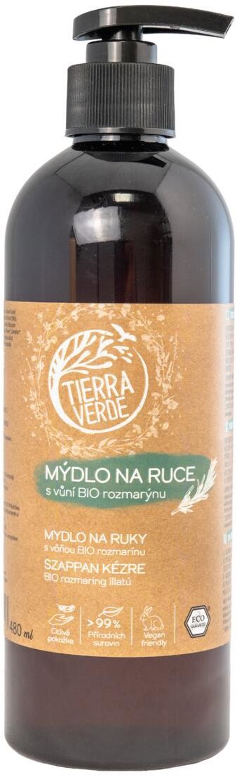 TIERRA VERDE Tekuté mydlo na ruky Bio rozmarín 480 ml