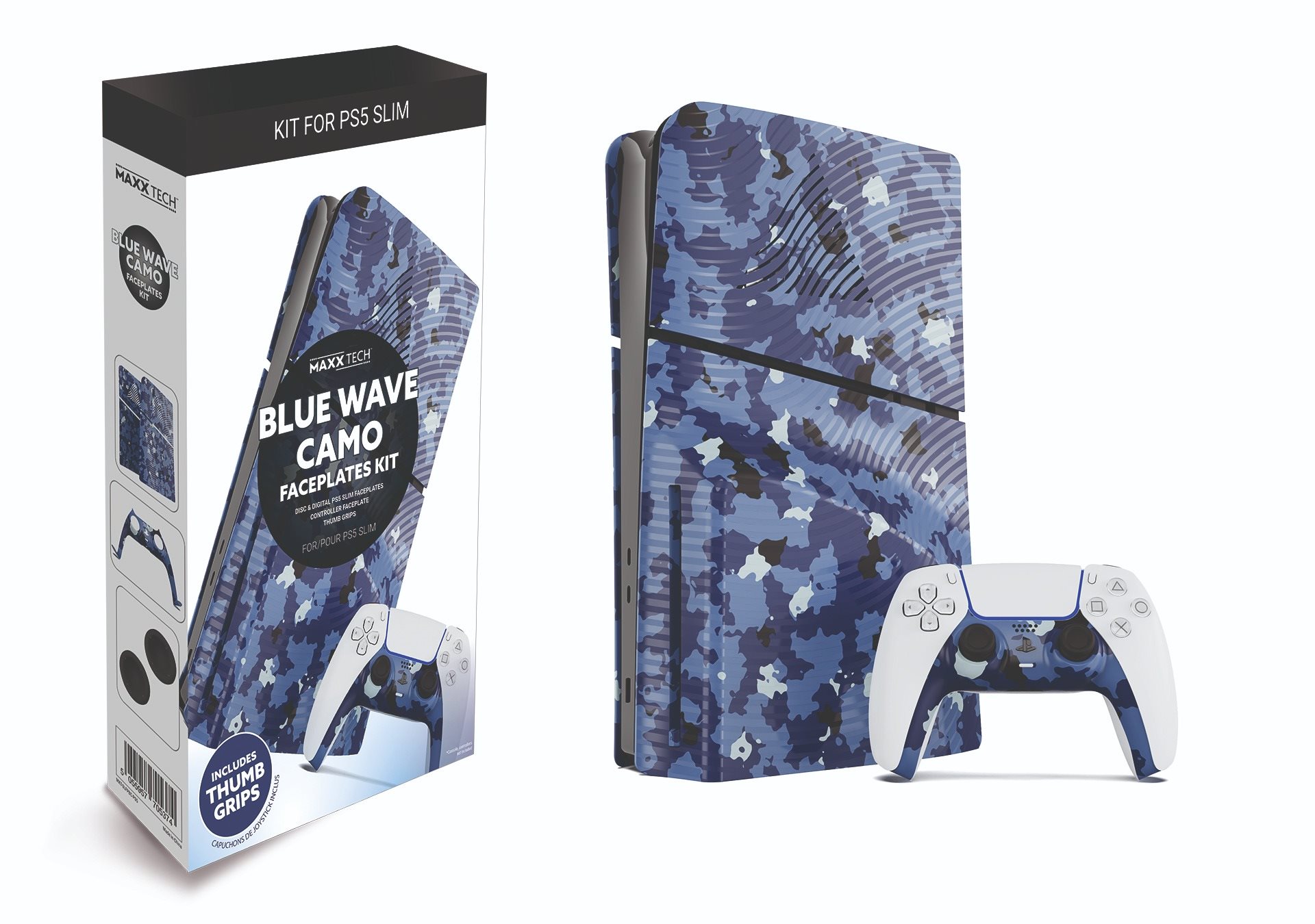 Maxx Tech PS5 Slim Faceplates Kit – Blue Wave