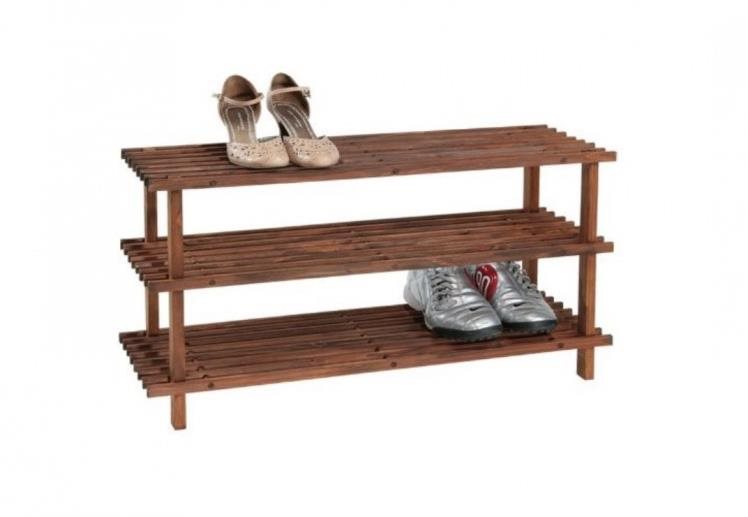 Kesper Botník s 3 policami jedľa tmavá 77 × 40 × 26 cm