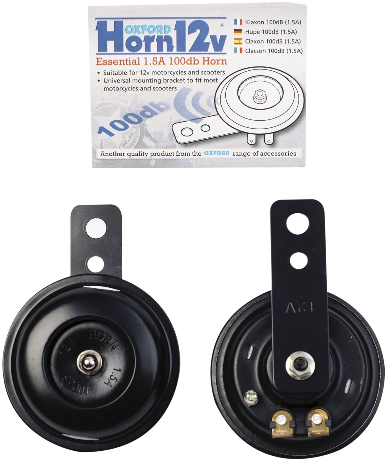 OXFORD klaksón 12 V, 100 dB, priemer 70 mm, (čierny)