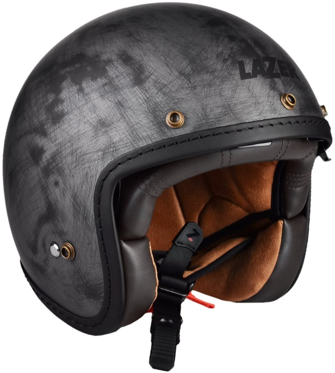 LAZER EVO CAFE RACER (imitácia brúsený hliník, veľkosť S)