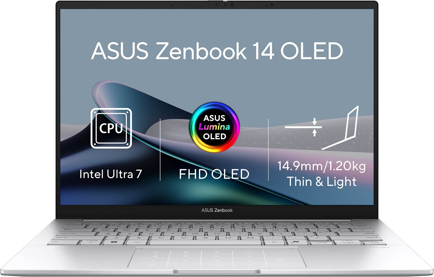 ASUS Zenbook 14 UX3405CA-OLED237W Foggy Silver celokovový
