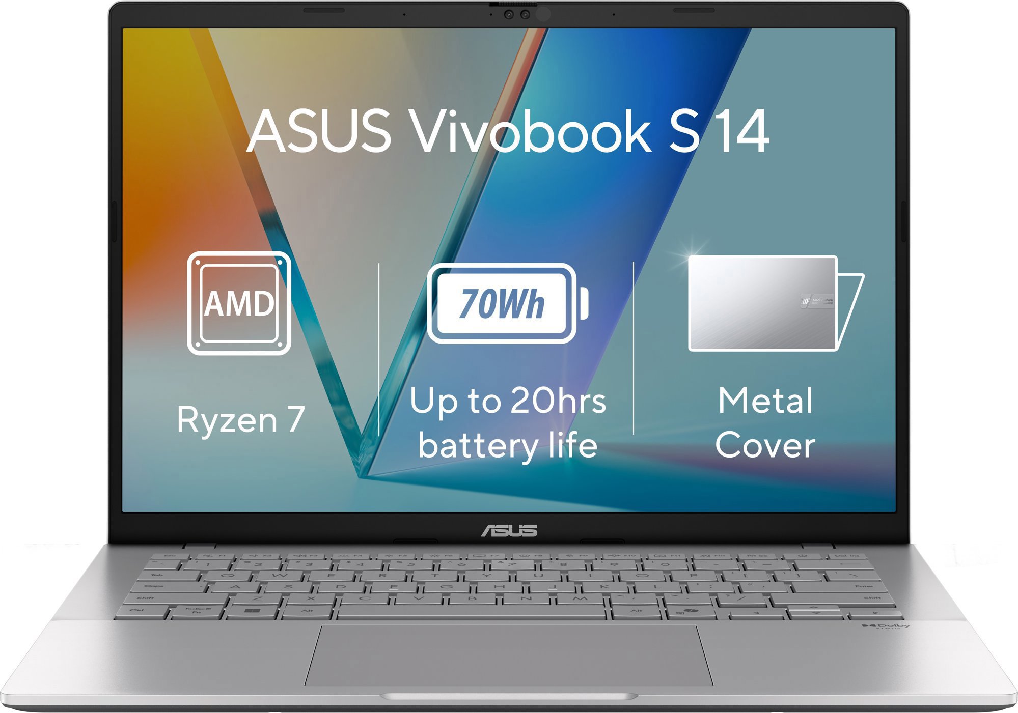 ASUS Vivobook S14 M3407HA-LY014W Cool Silver kovový