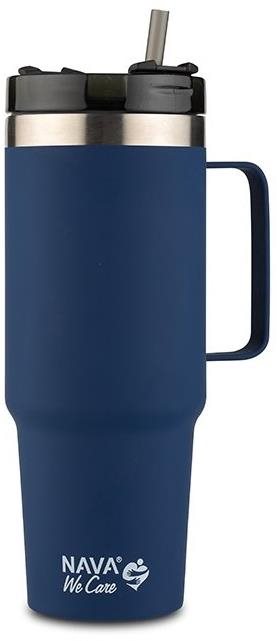 NAVA Greece Tumbler We care s rukoväťou 900 ml, dark blue