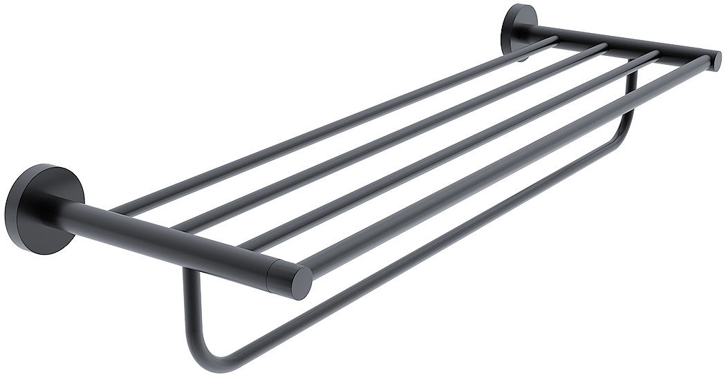 Nimco Polica na uteráky 65 cm nerezová – Unix čierna UNC-13063-90