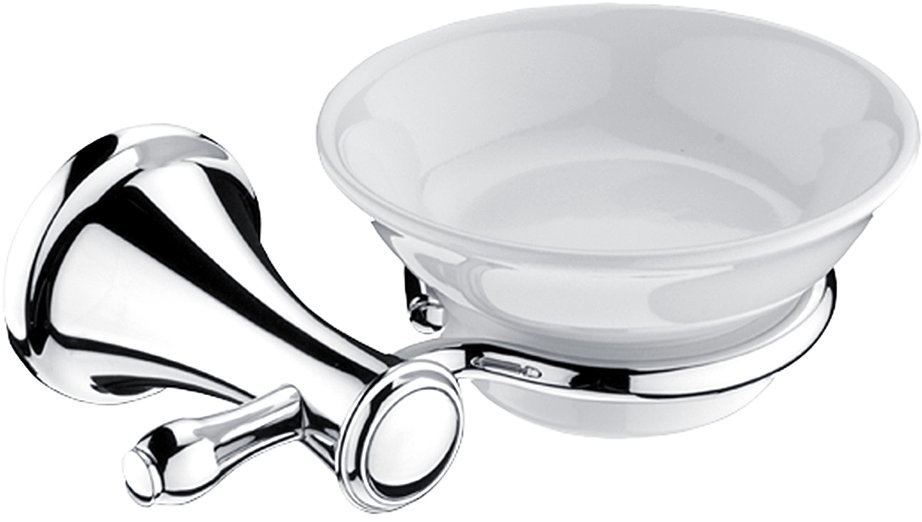 Nimco Mydlovnička Lada chróm – držiak na mydlo mosadz keramika LA 19059K-26