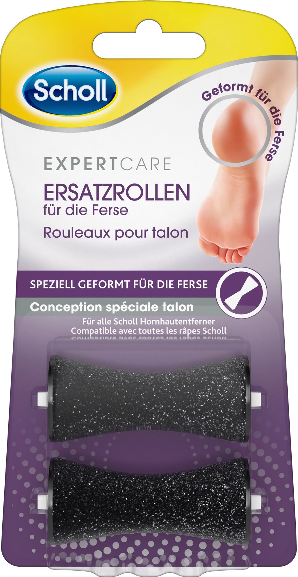 SCHOLL Expert Care Rotačná hlavica na popraskané päty 2 ks