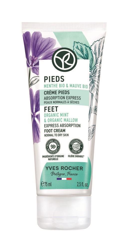 YVES ROCHER Krém na nohy s rýchlou absorpciou 75 ml