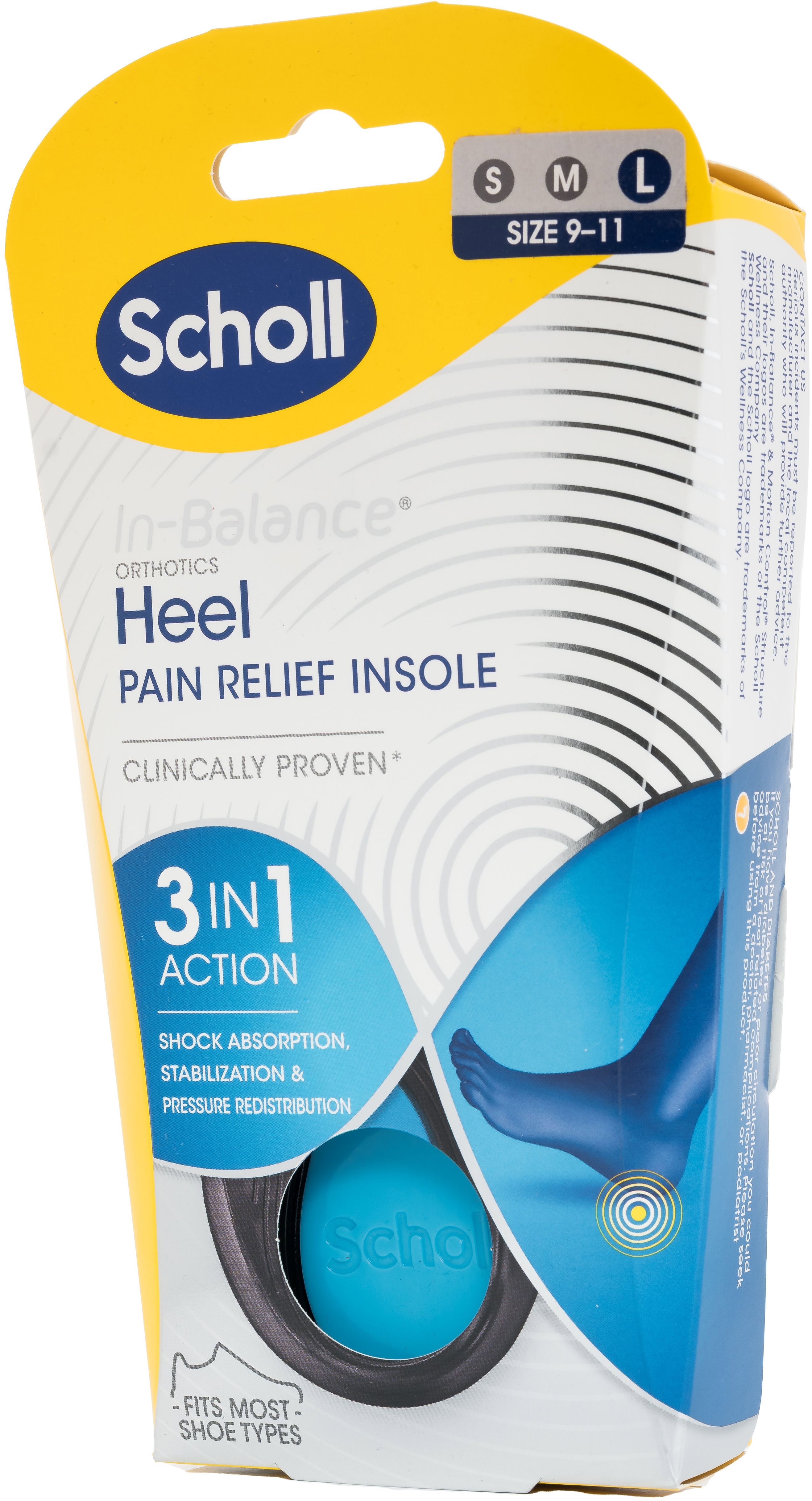 SCHOLL In-Balance Heel Insole Large