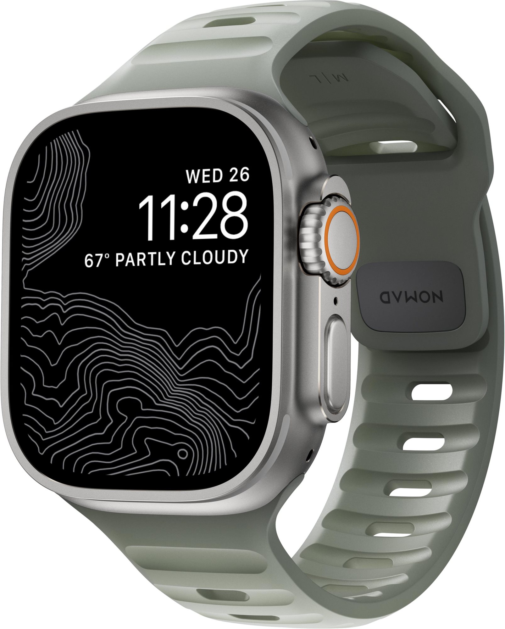 Nomad Sport Strap M/L Coastal Rock Apple Watch Ultra 2/1 (49 mm) 9/8/7 (45 mm)/6/SE/5/4 (44 mm)/3/2/